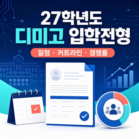 2027학년도 디미고 입시 — 전형 일정과 커트라인, 지금부터 준비할 것