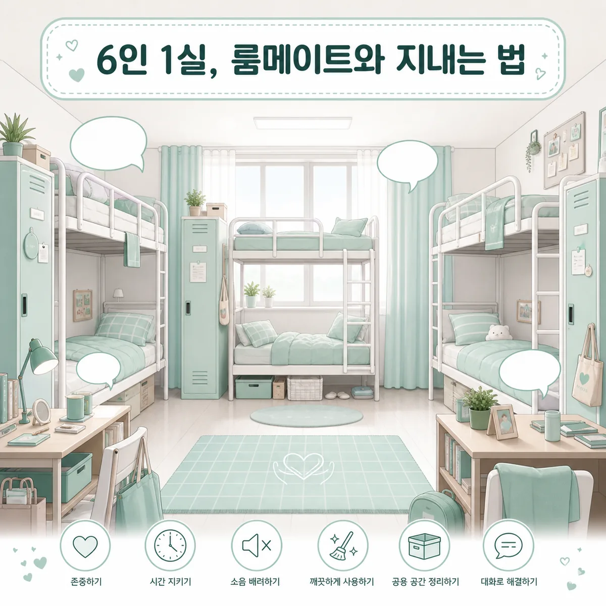 6인 1실 룸메이트