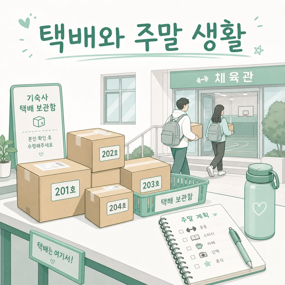 택배와 주말 생활