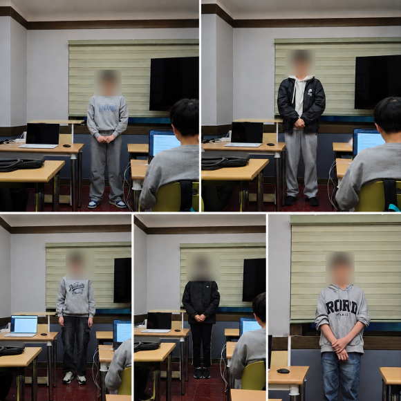 중1학생들, 발표하고 있어요~자세가 굿!!